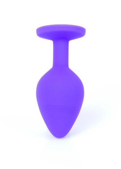Анальная пробка с камнем Plug-Jewellery Purple Silicon PLUG Medium- Red Diamond размер М | Зображення 5