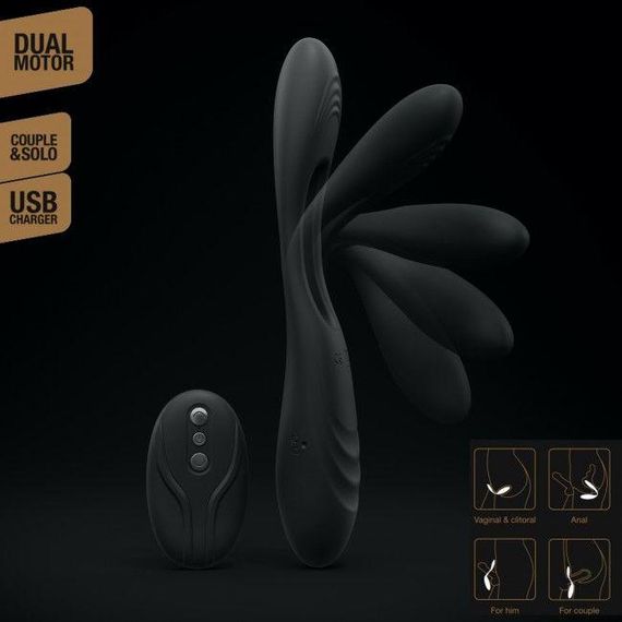Вібратор для пар Dorcel MULTI JOY з пультом ДК гнучкий силікон 2 мотори 10 режимів інтим іграшка | Зображення 4