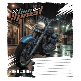 Тетрадь ученическая "Жизнь на скорости" 024-550283K-3 в клеточку, 24 листа