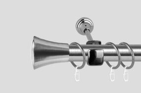 Карниз для штор металевий, однорядний 19 мм (Принц) Сталь 200 див.