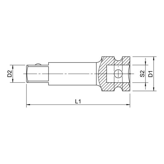 Подовжувач для головок ударних торцевих WURTH 1/2IN L150MM | Зображення 1