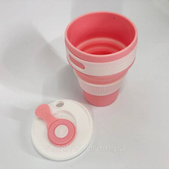 Складной стакан для туристических походов 350 мл, Походные стаканы раздвижные, Стаканчик силиконовый EL-19 | Зображення 4