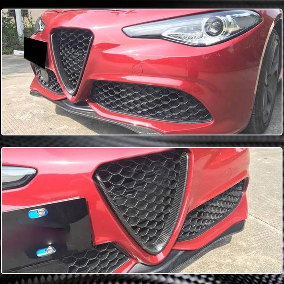 Накладка на решетку радиатора (для Sport/Quadrifoglio) для Alfa Romeo Giulia 2016-2022 гг | Зображення 5