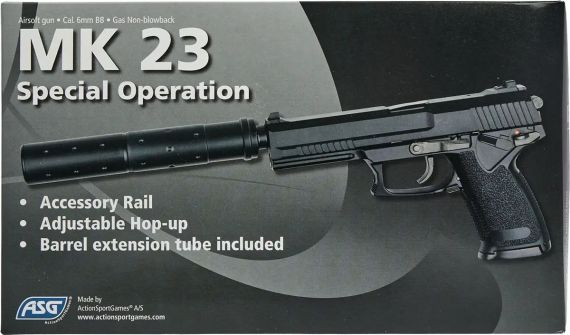 Пістолет страйкбольний ASG MK23 Green Gas кал. 6 мм | Зображення 6