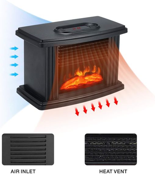 Обогреватель в виде камина Flame Heater для дома ∙ Портативный мини-обогреватель Flame Heater | Зображення 5