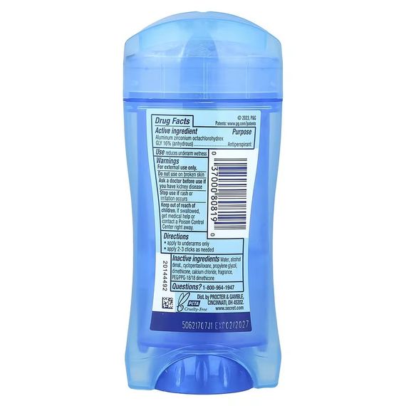 Дезодорант-антиперспірант жіночий Secret OUTLAST 72h Clear Gel Protecting powder (73 g) | Зображення 1