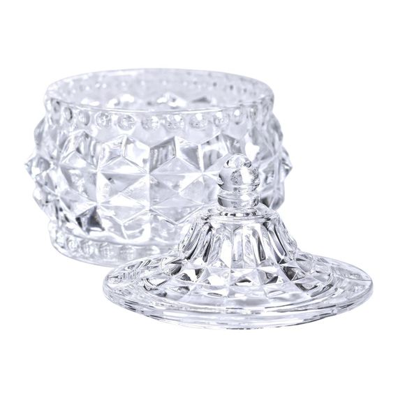 Конфетница стеклянная c крышкой Ø 8 см круглая HP-YH-3 | Зображення 2