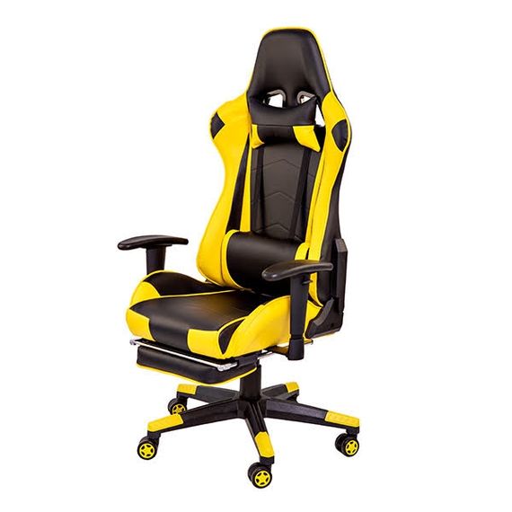 Кресло Goodwin Drive blackyellow с подставкой | Зображення 1
