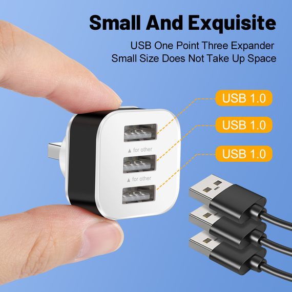 3-портовый USB-хаб 3.0 для ноутбука, ПК, авто | Зображення 1