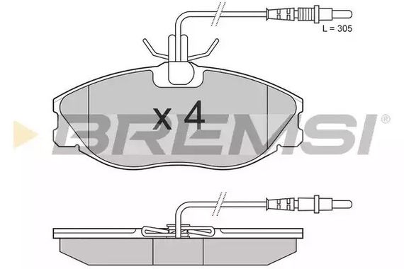Колодки передні гальмівні Peugeot 306/406/607 96- (TRW), Bremsi (BP2683) | Зображення 2