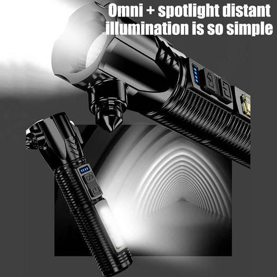 Ліхтар ручний аварійний LED USB + склобій 22018