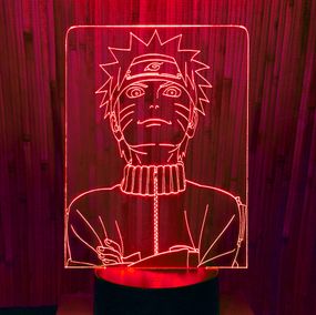 Акриловый светильник-ночник Наруто красный tty-n000067