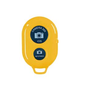 Беспроводной bluetooth пульт для камеры телефона. Селфи-кнопка. Жёлтая.