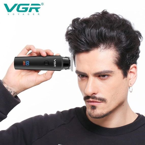 Тример для волосся VGR V-937, з USB-кабелем для зарядки, світлодіодним дисплеєм, 3 насадками | Зображення 9
