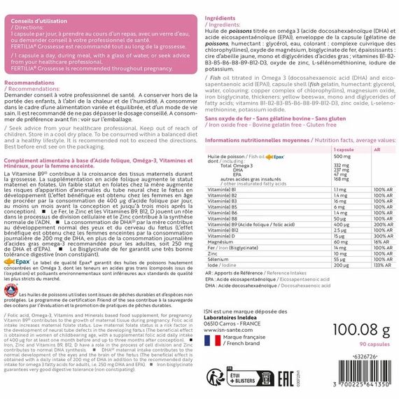Комплекс Ineldea Фертилія Вагітність / FERTILIA GROSSESSE - 90 капсул (IN44) | Зображення 1