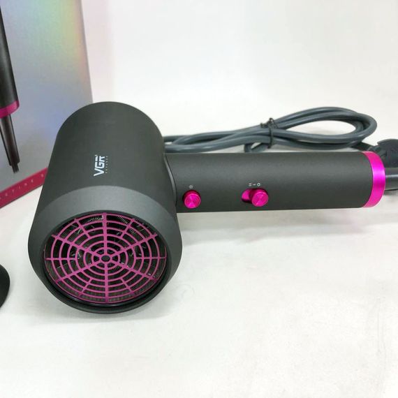 Воздушный стайлер для волос VGR V-400 | Мощный электрический фен | Легкий JX-396 профессиональный фен | Зображення 3