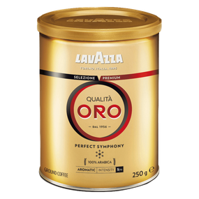 Кофе молотый арабика Lavazza Qualita Orо в банке, 250 грамм для эспрессо, капучино и латте макиато