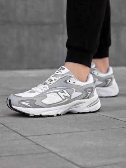 Кросівки New Balance весна-літо матеріал замш/шкіра/текстиль колір світло-сірий, білий | Зображення 1