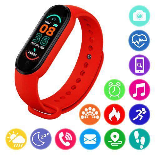 Фітнес браслет FitPro Smart Band M6 (смарт годинник, пульсоксиметр, пульс). VO-790 Колір червоний | Зображення 8