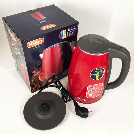 Тихий электрический чайник MG-977, Электрочайник отличный, Изысканный электрочайник, Чайник дисковый FH-66 | Зображення 8