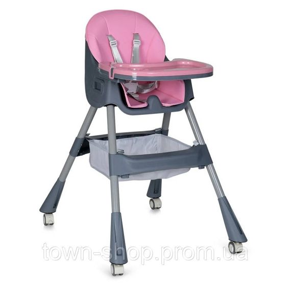 Стульчик для кормления M 5722 Lilac до 20 кг, складной, 5-ти точечный, экокожа