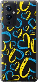 Чехол на OnePlus 9 Сердца UA "5292u-2249-17620"
