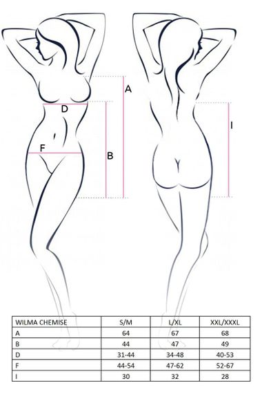 Розпродаж!!! Сорочка приталена з чашечками WILMA CHEMISE white L/XL - Passion, трусики sexstyle | Зображення 1