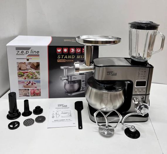 Кухонний комбайн 7в1 з дисплеєм 6л 4200Вт чорний XPRO ZP-135 (45350-ZP-135_4010) | Зображення 3