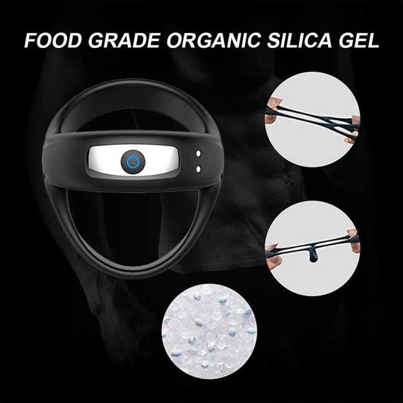 Тройное эрекционное виброкольцо на пенис и мошонку USB | Зображення 5