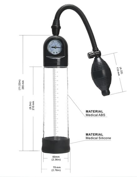 Вакуумна помпа з манометром CANWIN Penis Pump Men - P228 Sex Aura | Зображення 6