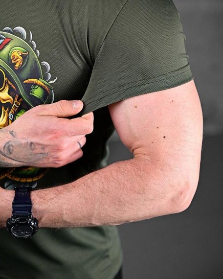 Тактична потоотводна футболка кобра олива ПП7598 | Зображення 3