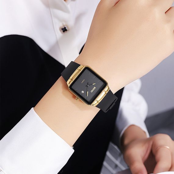 Класичний жіночий годинник Skmei 2173GDBK Gold-Black | Зображення 2