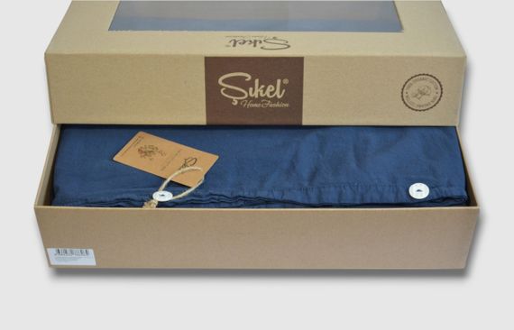 Постільна білизна Sikel Stonewashed Soho 200 х 220 см Lacivert | Зображення 3