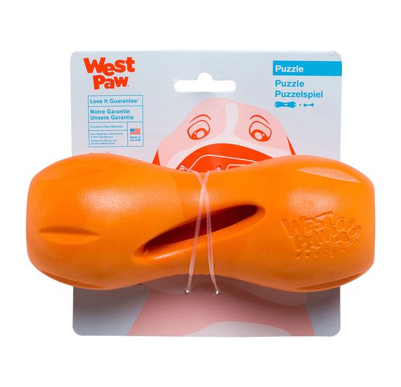 Іграшка для собак West Paw Quizl Treat Toy помаранчева, 17 см | Зображення 1