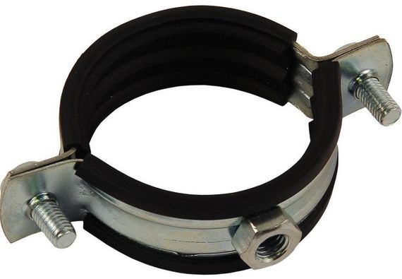 Хомут трубный 85 мм 3 дюйма с гайкой M6 без шпильки