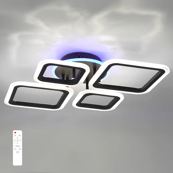 Люстра светодиодная акриловая / Потолочный LED светильник X-595 | Зображення 3