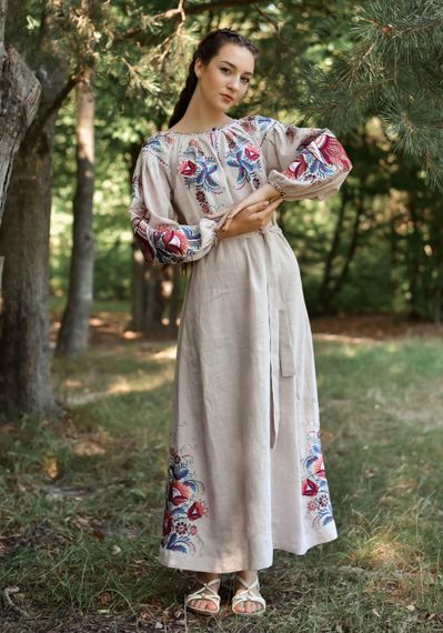 Плаття вишиванка доросле льон довге
