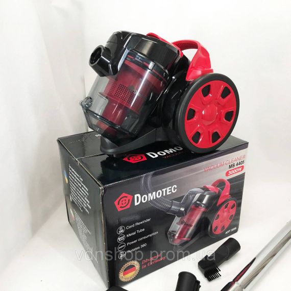 Колбовый безмешковый пылесос Domotec MS-4405 3000 Вт, Циклонный пылесос для уборки BU-66 | Зображення 3