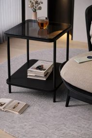 Столик интерьерный для дома, чёрный, стильный AND-1926