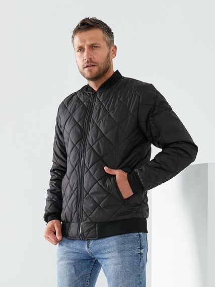 Мужской стеганая куртка демисезонная BS1584 цвет черный, размер L | Зображення 2