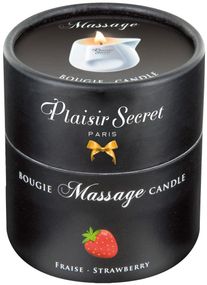 Масажна свічка - Plaisir Secrets Massage Candle Strawberry, 80 мл Sex Aura