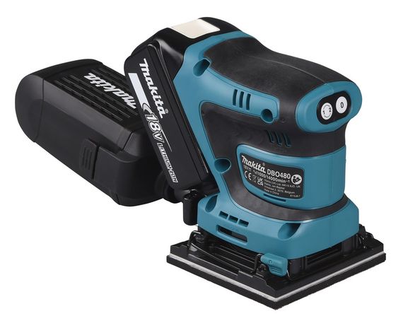 Шліфмашина вібраційна акумуляторна Makita DBO480Z (112x102 мм, 11000-14000 хв-1, BL, LXT, без акумуляторів та зарядного пристрою) | Зображення 3