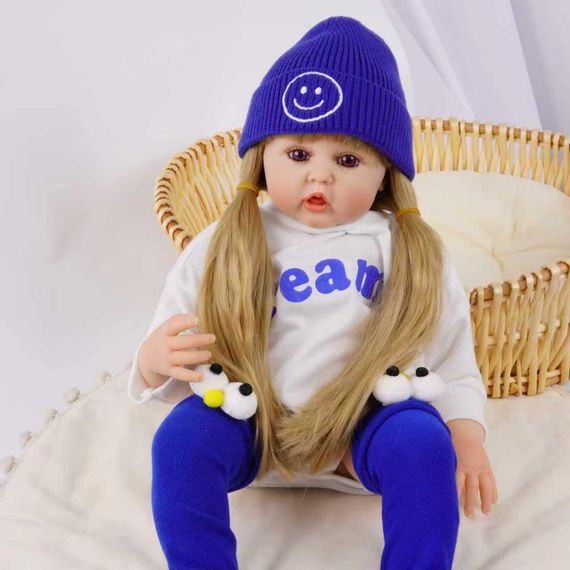 Силіконова Колекційна Лялька Реборн Reborn Дівчинка Фібі (Вінілова Лялька) Висота 60 см | Зображення 3