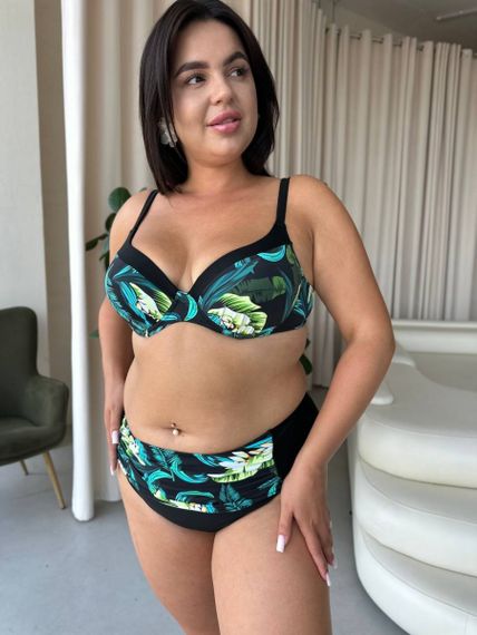 Роздільний купальник PLUS SIZE з високими плавками та сформованими чашками у бюсті | Зображення 3