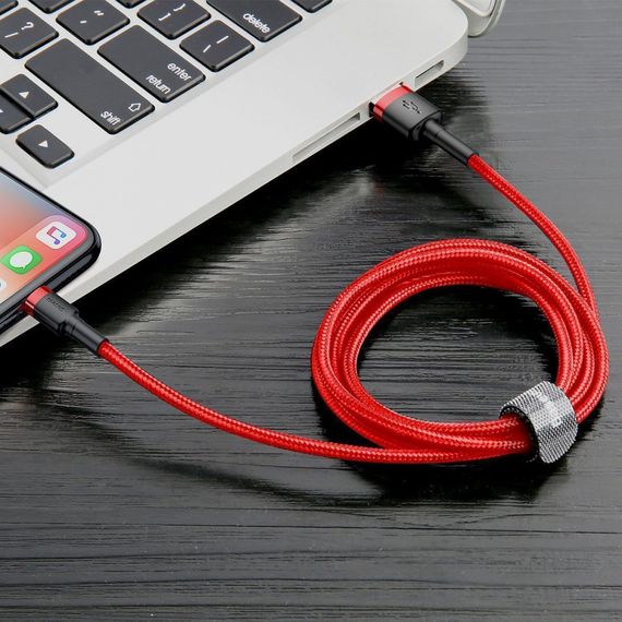 Кабель Baseus Cafule Lightning Cable 2A (3m), Красный, 3.0 м | Зображення 2