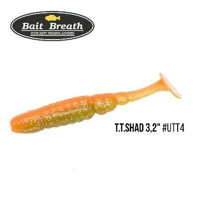Силиконовая приманка, Съедобный силикон Bait Breath T.T.Shad 3,2" (7 шт) (UTT4)