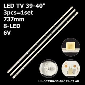 LED підсвітка TV 39-40" 737mm 8-led 6V HL-00390A30-0402S-07 A0 40DM6600 CX400DLEDM 3шт.