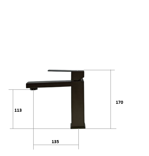 Змішувач для раковини Fabiano Cubo 40102 Graphite 8231.401.1628 | Зображення 3