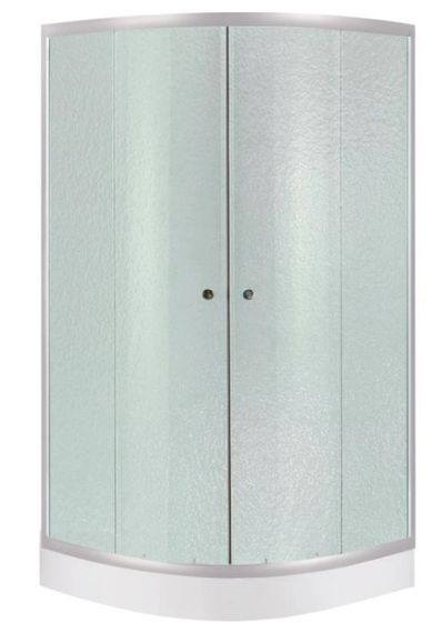 Набір Lidz Душова кабіна Latwa SC90x90.SAT.LOW.FR, напівкругла, скло Frost 4 мм + Душовий піддон Kapielka ST90x90x15