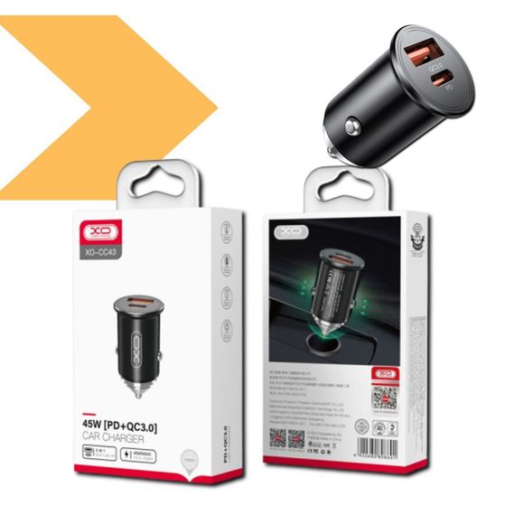Автомобільний зарядний пристрій Швидке зарядження XPRO CC43 PD+QC3.0 45W (37479-01_250) | Зображення 1